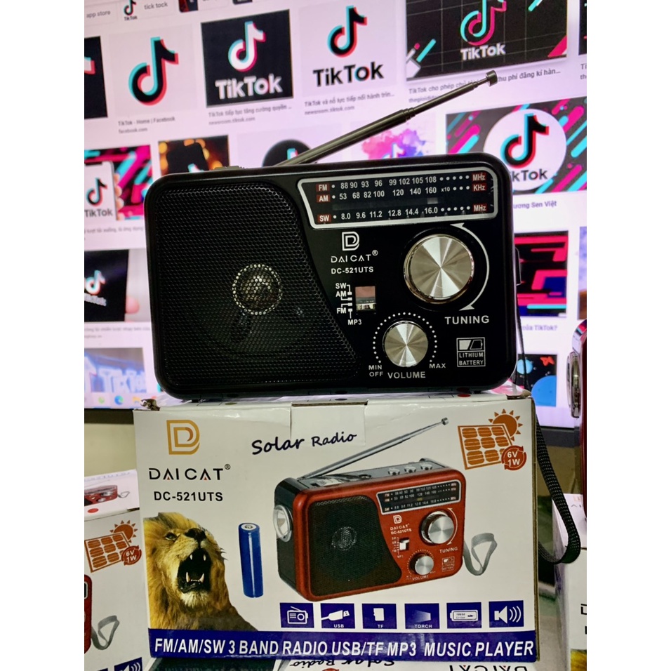 Đài FM Radio DC-521 UTS MẪU MỚI Qùa tặng cho người thân yêu