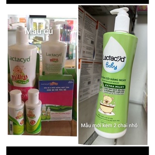 sữa tắm gội trẻ em Lactacyd milky 500 kèm phẩm 2 chai lac 60ml lactacyd milky 500ml