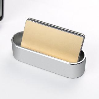 T07 Metal Business Name Card Holder Aluminum Display Stand Rack Desktop Organizer