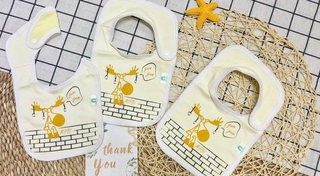 Set 3 yếm vuông cotton Mipbi