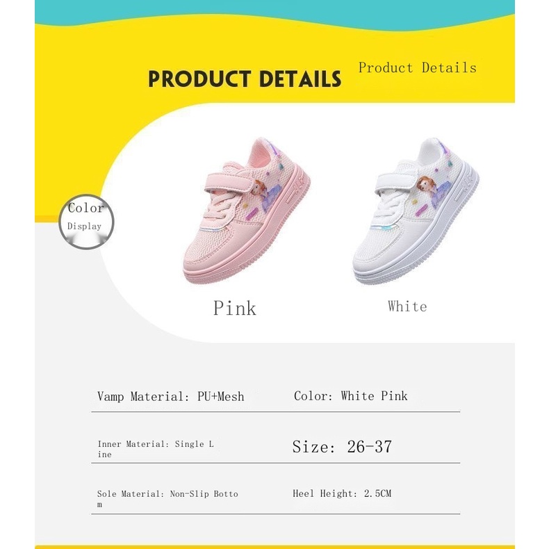 Giày Thể Thao Phối Lưới Thoáng Khí Mẫu Mới 2022 Thời Trang Xuân Hè Cho Bé Gái