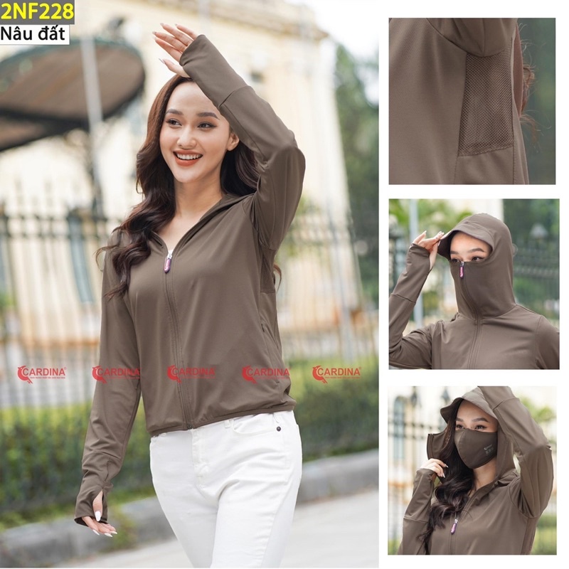 Áo chống nắng nữ thông hơi kèm khẩu trang cao cấp thoáng mát, thấm hút mồ hôi, chống tia UV