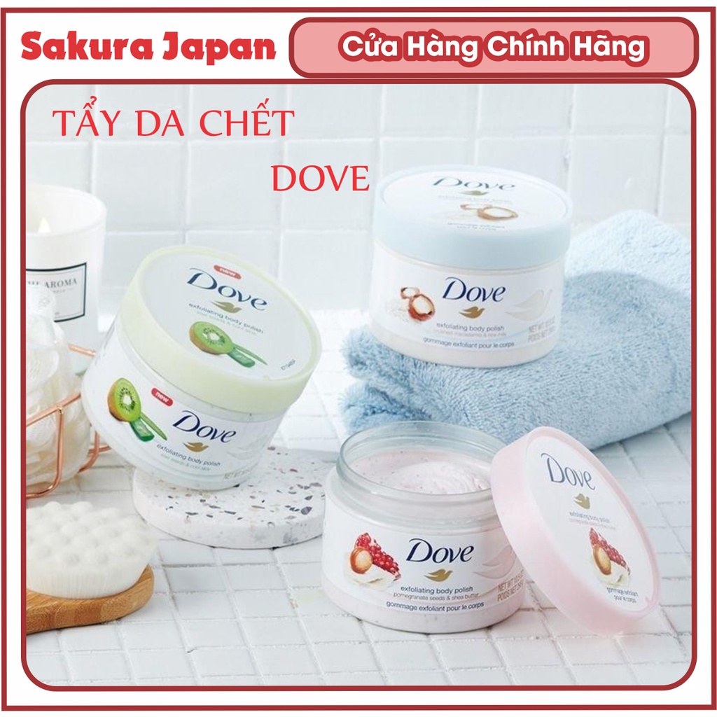 Tẩy Da Chết Toàn Thân DOVE Exfoliating Body Polish_Tẩy da chết body Dove 225ml