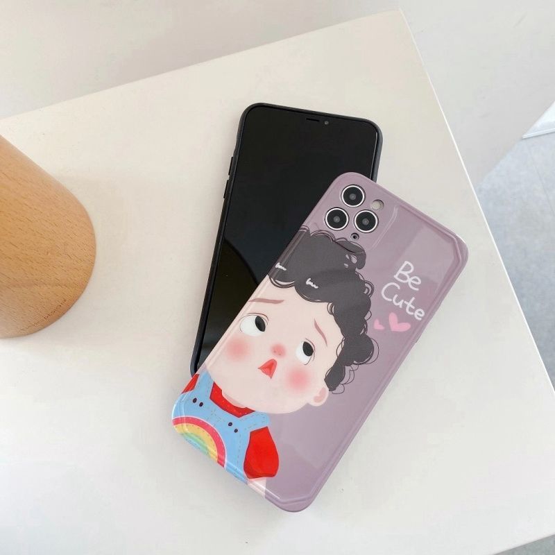 Ốp Lưng Kiểu Dáng Hoạt Hình Cao Cấp Cho Se / 7 / 7p / 8 / 8p / X / Xs / Xsmax / Xr / 11 / 12 / Mini / Pro / Promax