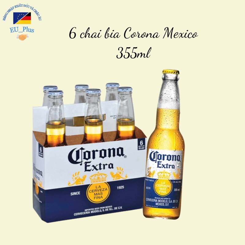 Log 6 chai bia C.orona extra Mexico 355ml