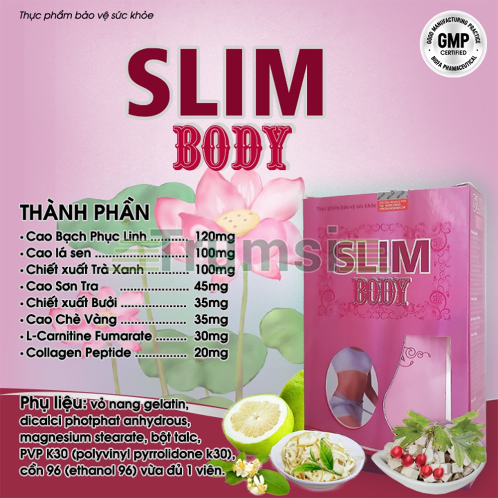 Viên Uống Giảm Cân Nhanh Slim Body Giảm Cảm Giác Thèm Ăn Và Đào Thải Mỡ Thừa Cấp Tốc  An Toàn Hiệu Quả Ngay Tại Nhà