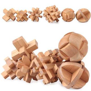 Khóa Khổng Minh bằng gỗ