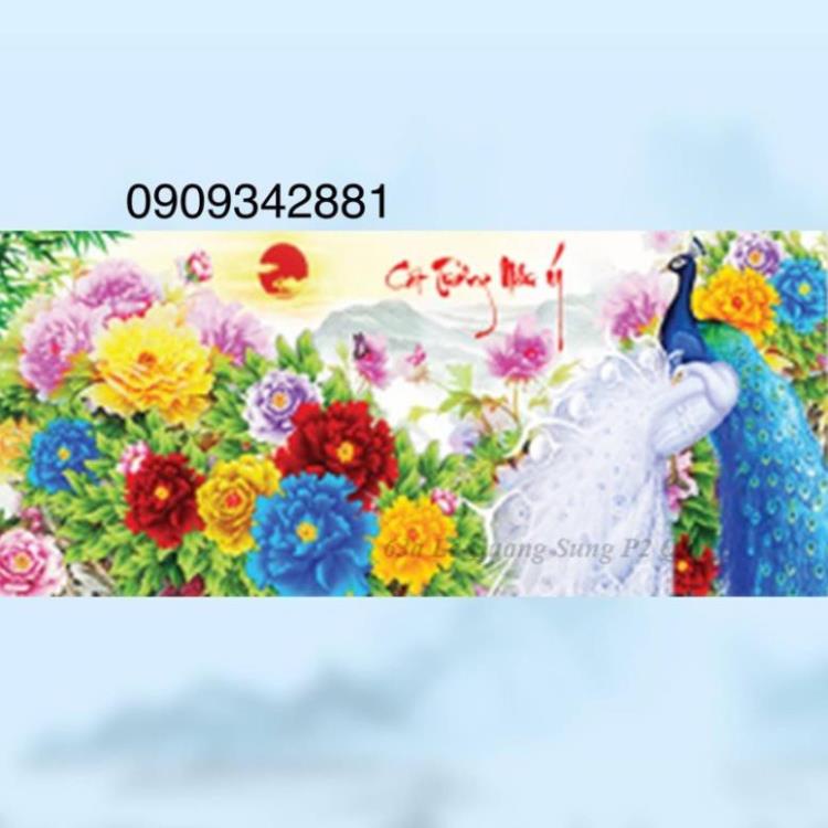 Tranh đính đá đôi công CÁT TƯỜNG NHƯ Ý 160*75 - DD9144