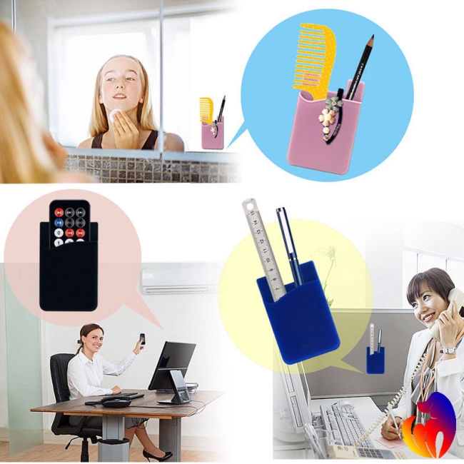 Túi đựng thẻ dán mặt lưng điện thoại làm bằng silicon