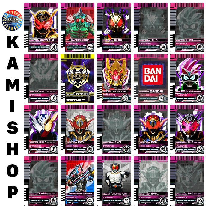 Card Kamen Rider Decade KAMISHOP Mẫu Mới Set 4