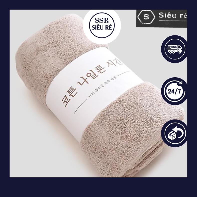 Khăn Tắm Hàn Quốc Cao Cấp - Cotton Siêu Mềm Mịn (Giao Màu Ngẫu Nhiên) (MS3545)