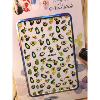 Hình dán móng tay - Sticker dán móng Quả bơ