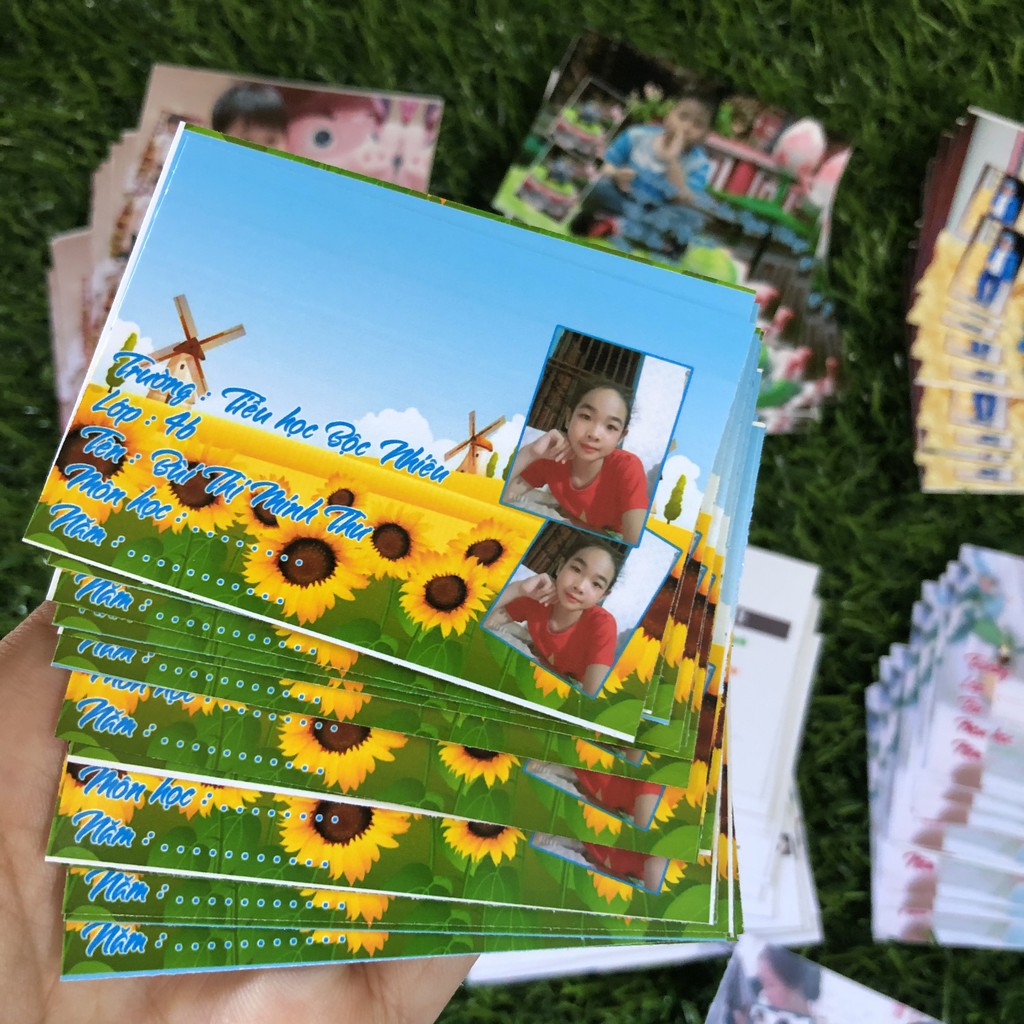 Nhãn dán tên - Nhãn vở cho bé thiết kế theo yêu cầu - Siêu tiện dụng