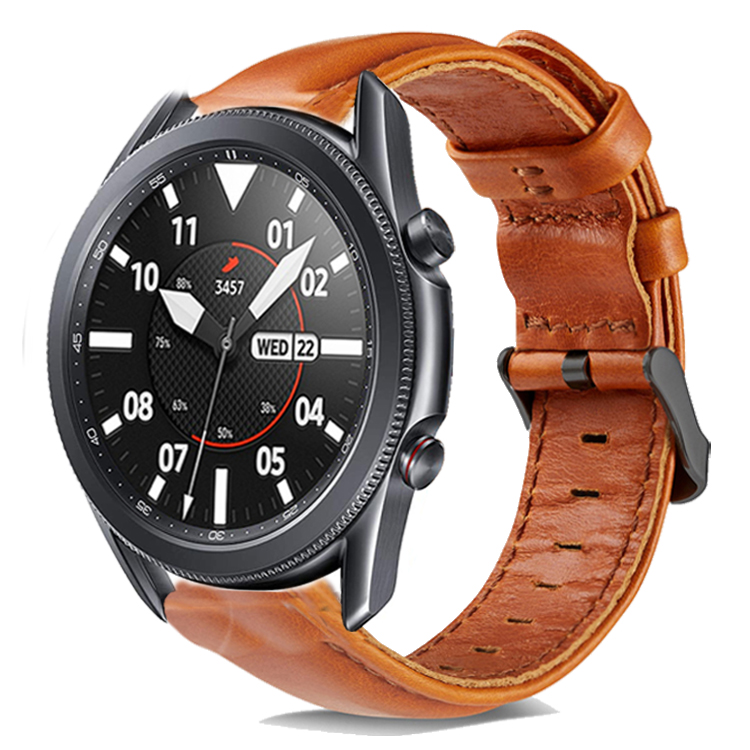 Dây Đeo Bằng Da Bò Cho Đồng Hồ Thông Minh Samsung Galaxy Watch 3 41mm 45mm