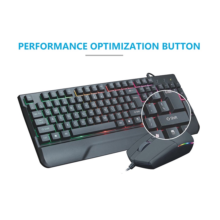 Bộ phím chuột R8 1923 LED - ĐEN - NTH