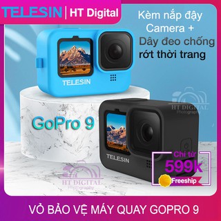 Mua Case Silicone Bảo Vệ Thân Máy GoPro 9 10 - Kèm Nắp Bảo Vệ Ống Kính Và Dây Đeo Tay Thời Trang (Hàng Chính Hãng)