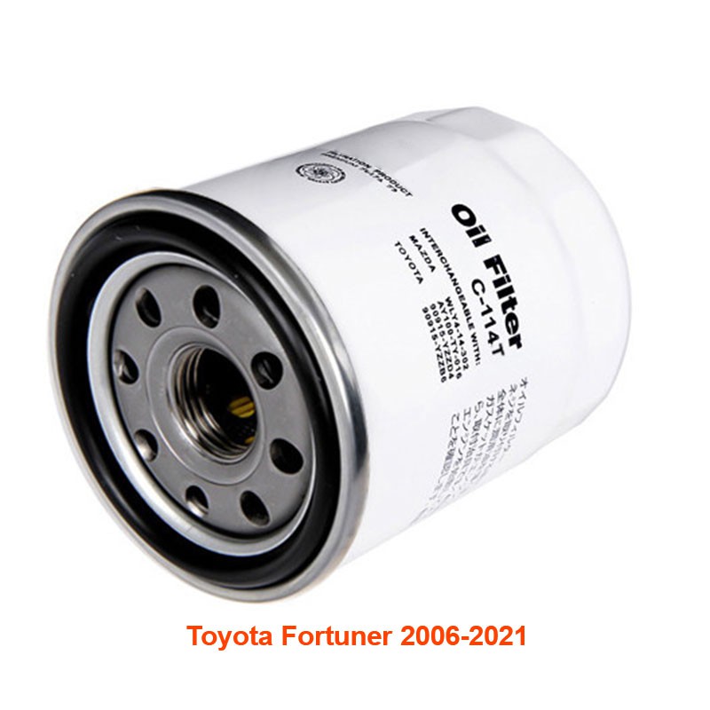 Lọc nhớt C114T-22 JS Asakashi  dùng cho Toyota Fortuner 2006-2022 90915YZZD4