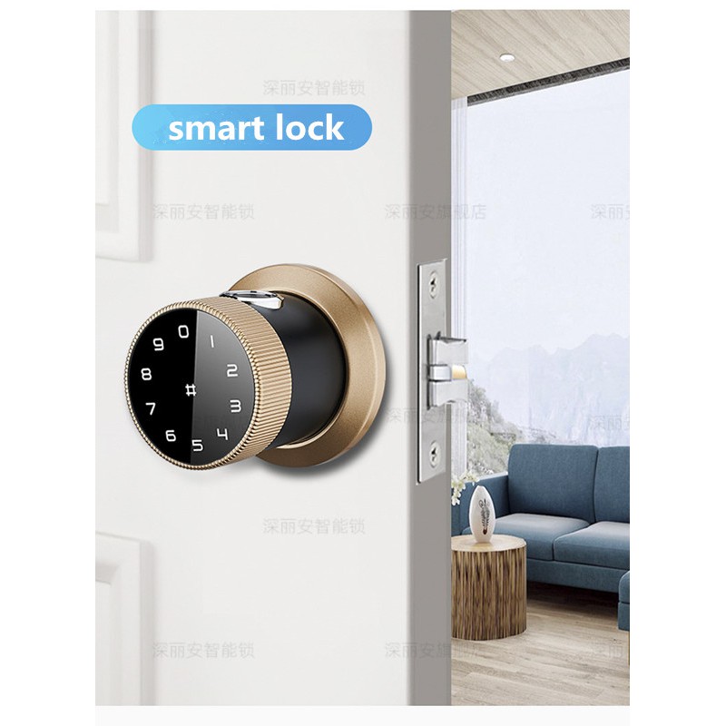 Khóa cửa thông minh DAIYA D2 khóa năm tròn phù hợp cho cửa gỗ, cửa thép