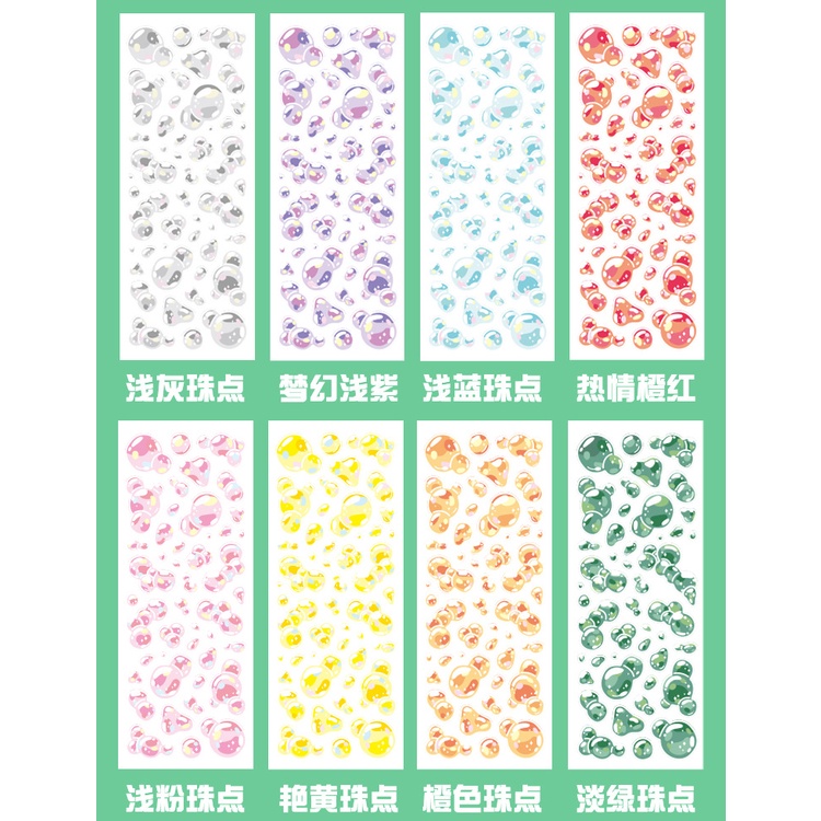 Sticker Color Bubble Bong bóng dán Toploader nhãn dan lung linh nhiều màu