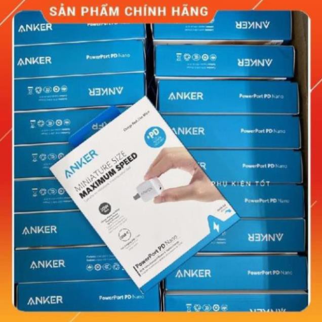 [Hàng chính hãng]CỦ SẠC NHANH IPHONE 12 Anker 20w Nano 1 cổng USB-C 3.0 cho Samsung IPad IPhone 8Plus X XS XR 11 1