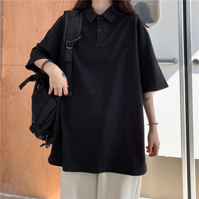 Áo Sơ Mi Polo Nữ Rời Tay Ngắn Unisex Áo Thun Nữ Tay Ngắn Phù Hợp Với Tất Cả Trận Đấu Chắc Chắn