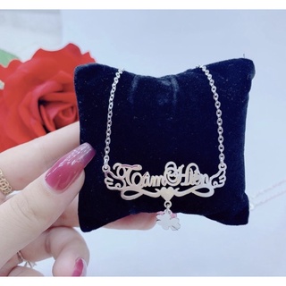 Dây mặt khắc tên cho bé ,bạc s99