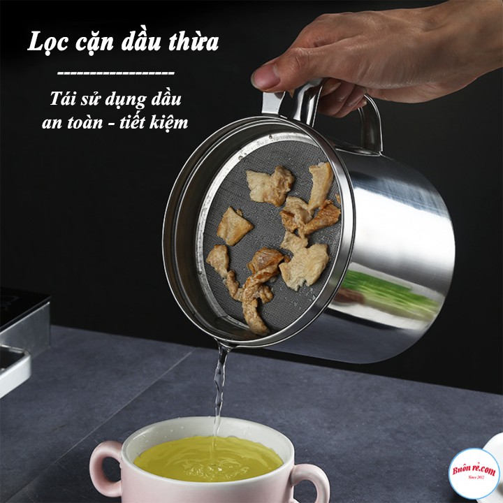 Bình Lọc Cặn Dầu Chiên Thừa Bằng INOX 304 Không Gỉ Cao Cấp - 00846