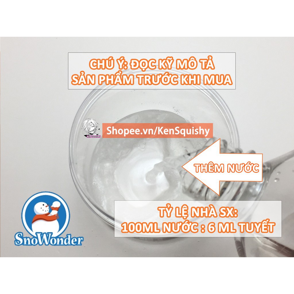 Tuyết Nhân Tạo Snowonder 15Gram Hàng Nhập Khẩu Mỹ Chính Hãng Nguyên Liệu Làm Slime Mây phukienshop