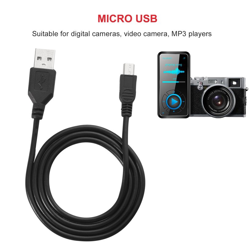 Dây sạc USB 2.0 Male A sang Mini B 5-pin tốc độ cao dài 80cm