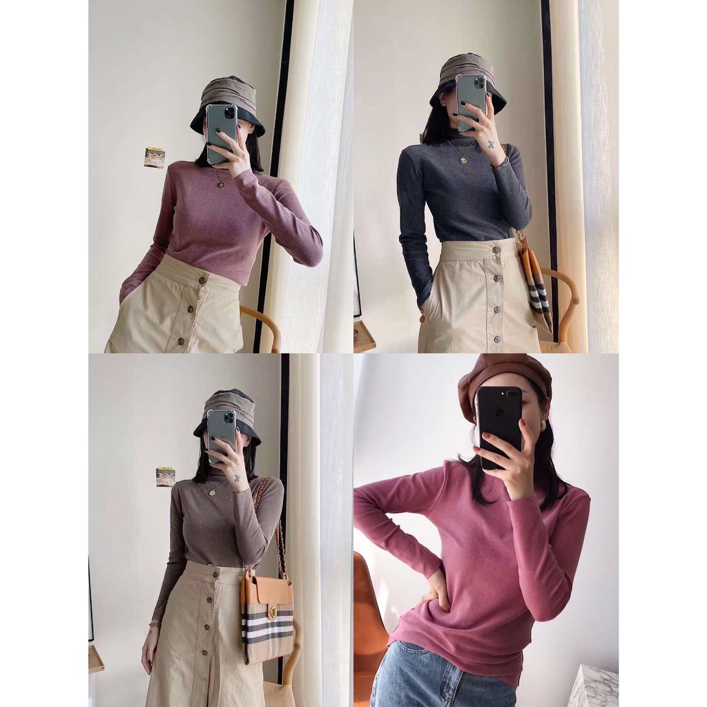 [SẴN SLL] Áo giữ nhiệt nữ 💖FREESHIP💖 Áo Len Cổ Lọ Xuất Nhật MoTie (Túi Zip) | BigBuy360 - bigbuy360.vn