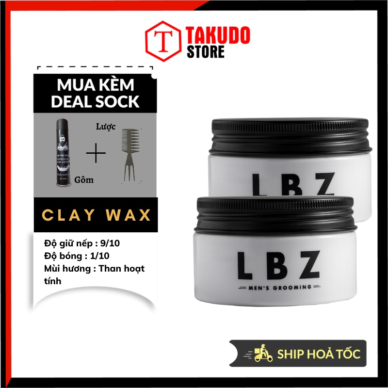 Sáp vuốt tóc nam siêu giữ nếp 24h LBZ Matt Clay Takudo Store LB01