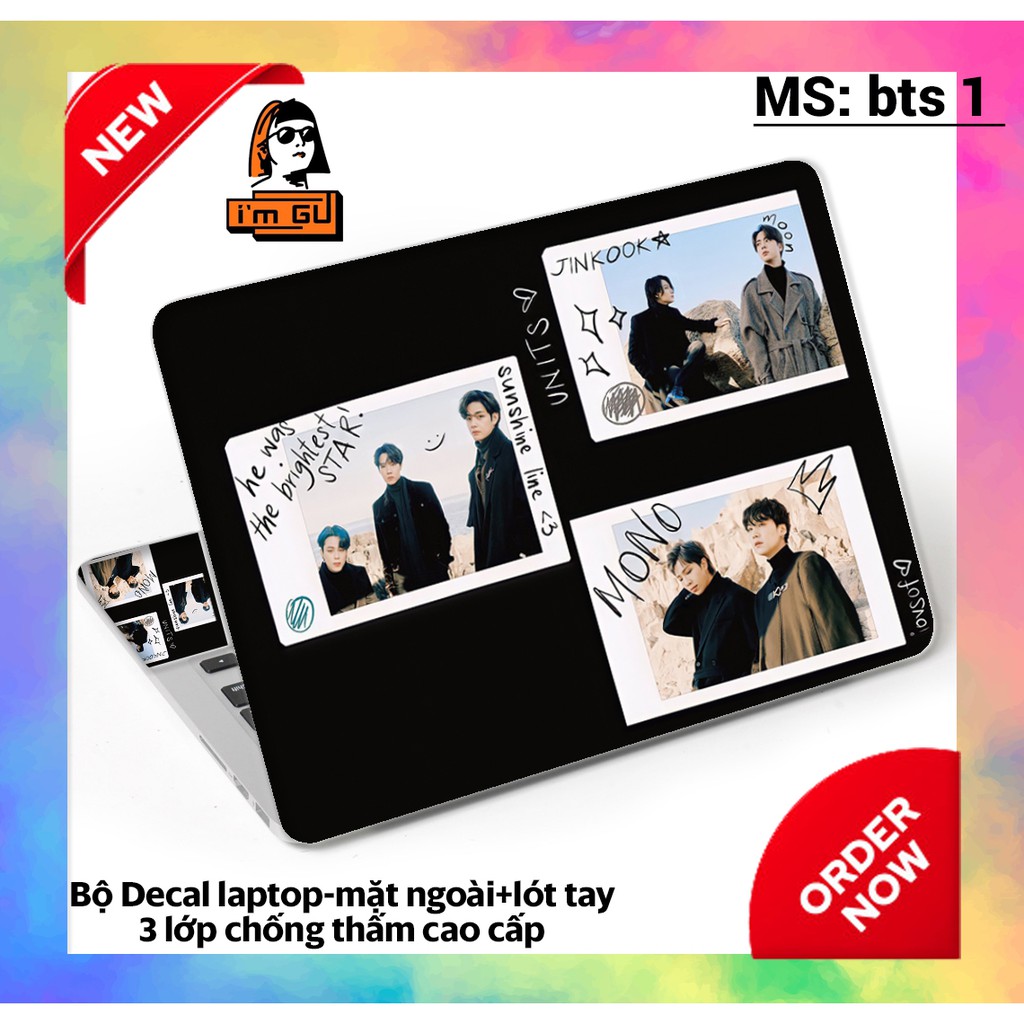 BỘ DECAL DÁN LAPTOP BTS Decal cao cấp 3 lớp chống thấm TẤT CẢ CÁC DÒNG MÁY MACBOOK/ACER/HP/DELL | BigBuy360 - bigbuy360.vn