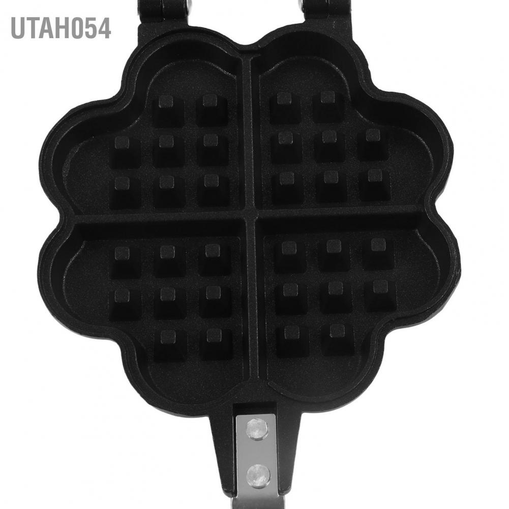 Utah054 Double Sided Waffle Pan Flower Heart Shape Non Stick Making Mold Kitchen Baking Accessory