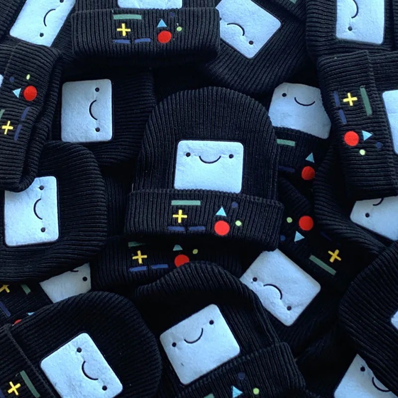 Nón Len Thêu Mặt Cười Phiêu Lưu Thời Trang Thu Đông Jake Dành Cho Nam Dễ Phối Đồ