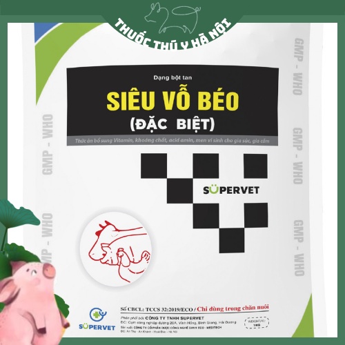 SIÊU VỖ BÉO (ĐẶC BIỆT) Giúp Đàn Vật Nuôi Bổ Sung Các Dinh Dưỡng Giảm Còi Cọc Vật Nuôi