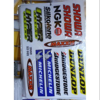 Tem dán xe máy nổi michelin dunlop maxxis showa