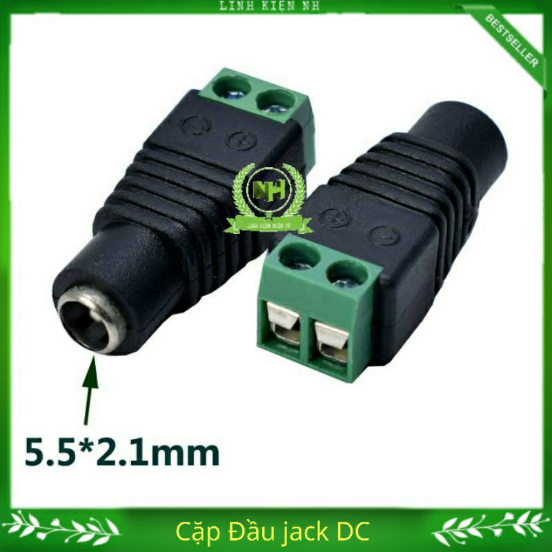 Jack Nối DC Rắc Đực/Cái 5,5* 2,1mm loại tốt