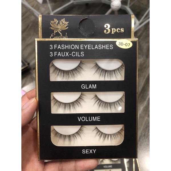 Lông Mi Chồn 3D Fashion Eyelashes 3 Faux Cils Set 3 Cặp