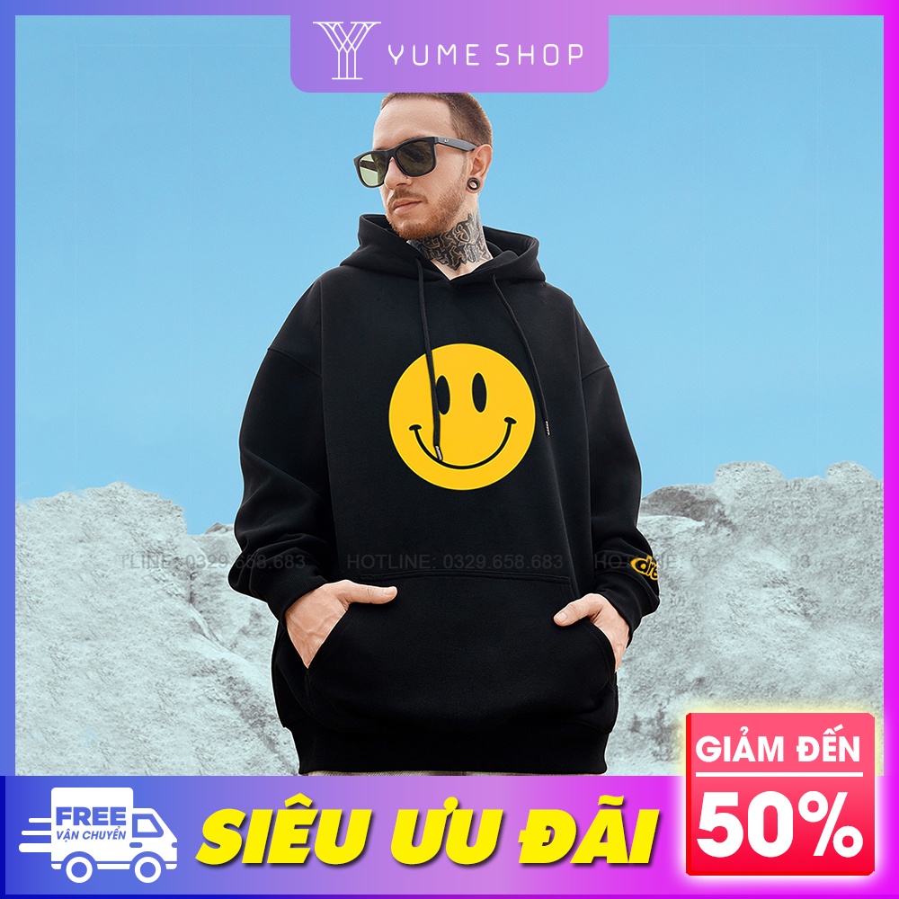 (Mẫu Mới) Áo Hoodie nam nữ Drew mặt cười unisex phong cách Hàn Quốc cá tính, Chất Nỉ Dày Dặn Ấm Áp