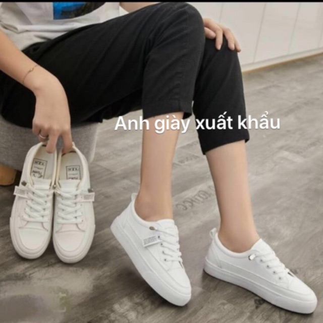 giảm sốc Giày thể thao nữ trắng xỏ luôn k cần buộc dây nhẹ êm chuẩn loại 1 đẹp xịn( ảnh thât, kèm video( '