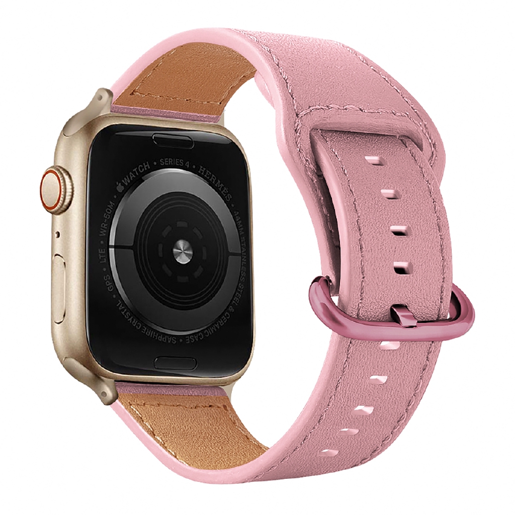 Dây Đeo Bằng Da Thật Dùng Cho Đồng Hồ Thông Minh iWatch Series 7 6 SE 5 4 3 2 1