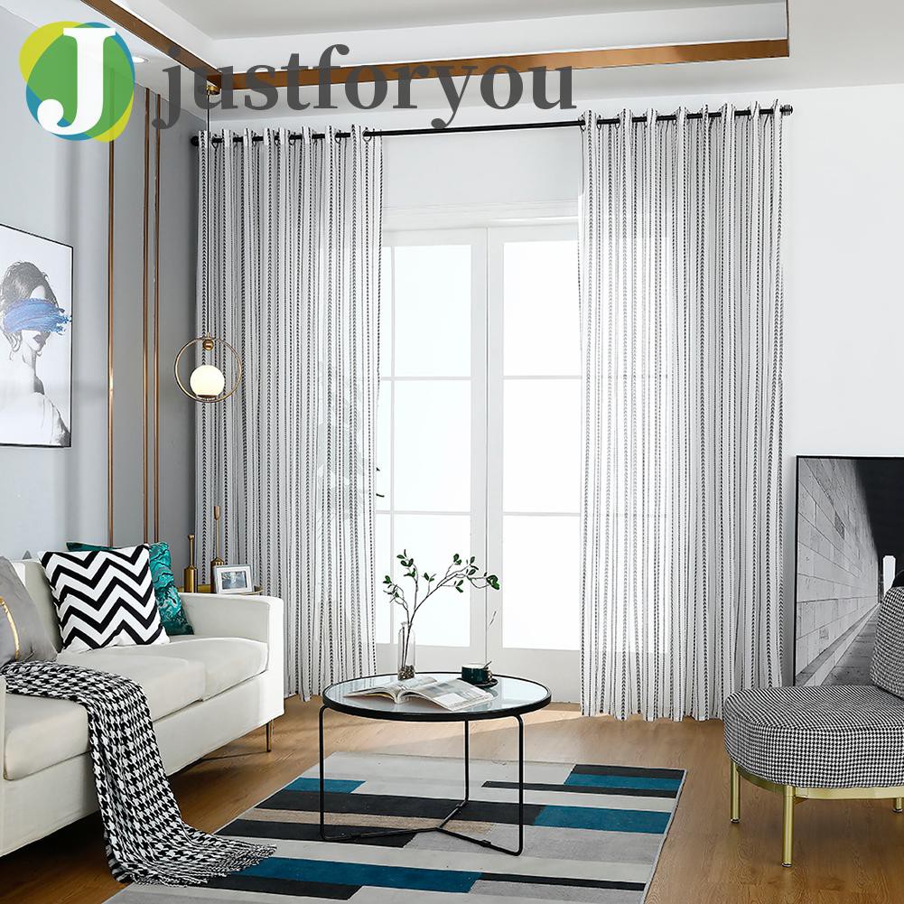 Justforyou 1pc Tulle Sheer Window Curtains Living Room Decor Love Print Voile Drapes