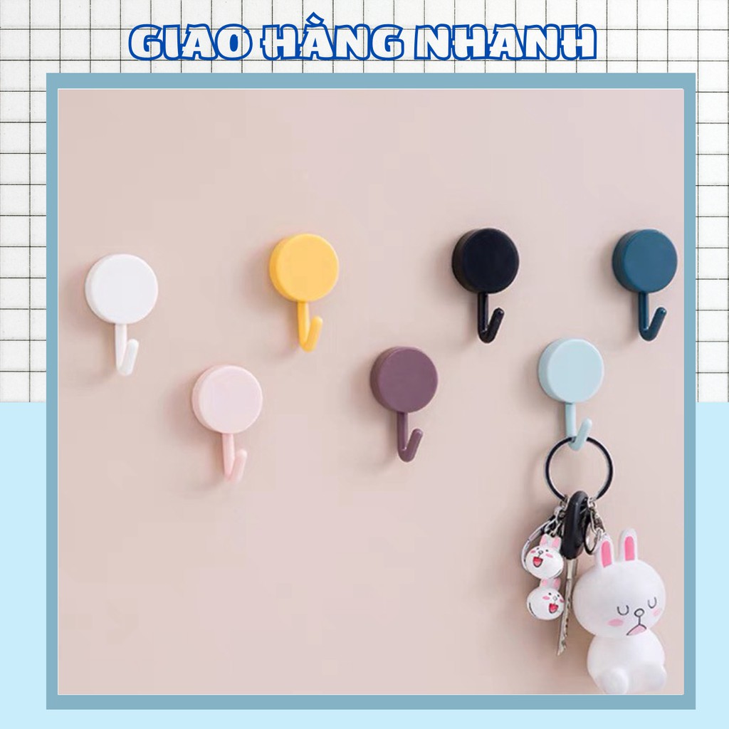 ⚡Combo 10⚡ Móc Tròn Decor Dán Tường Nhiều Màu Sắc Siêu Dễ Thương 88253