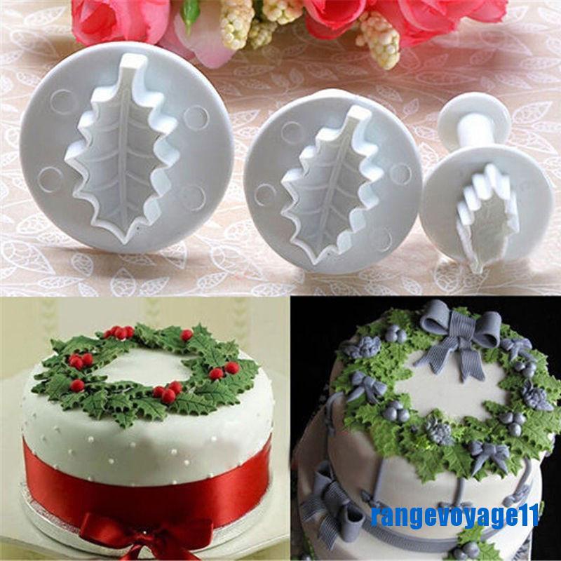 Bộ 3 Khuôn Cắt Bánh Hình Chiếc Lá Dễ Thương