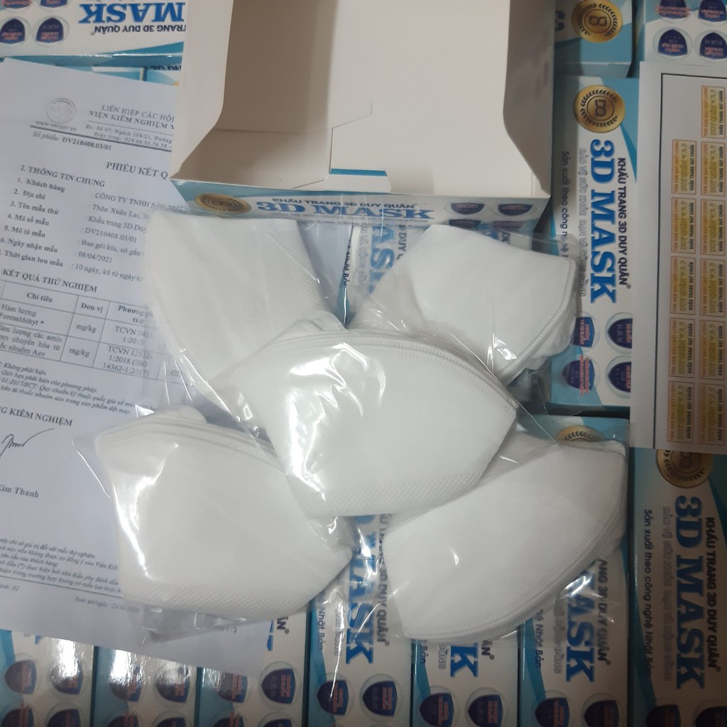 [Sale 3 ngày] Một Thùng Khẩu Trang 3D Mask Duy Quân Xuân Lai Công Nghệ Nhật Bản 50 Hộp Màu Trắng