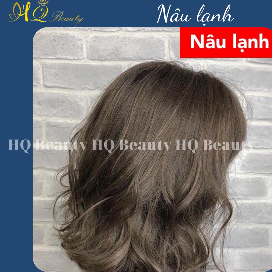 Một bộ thuốc nhuộm tóc màu Nâu lạnh sáng (tặng kèm gang tay, oxy) Nâu lạnh sáng