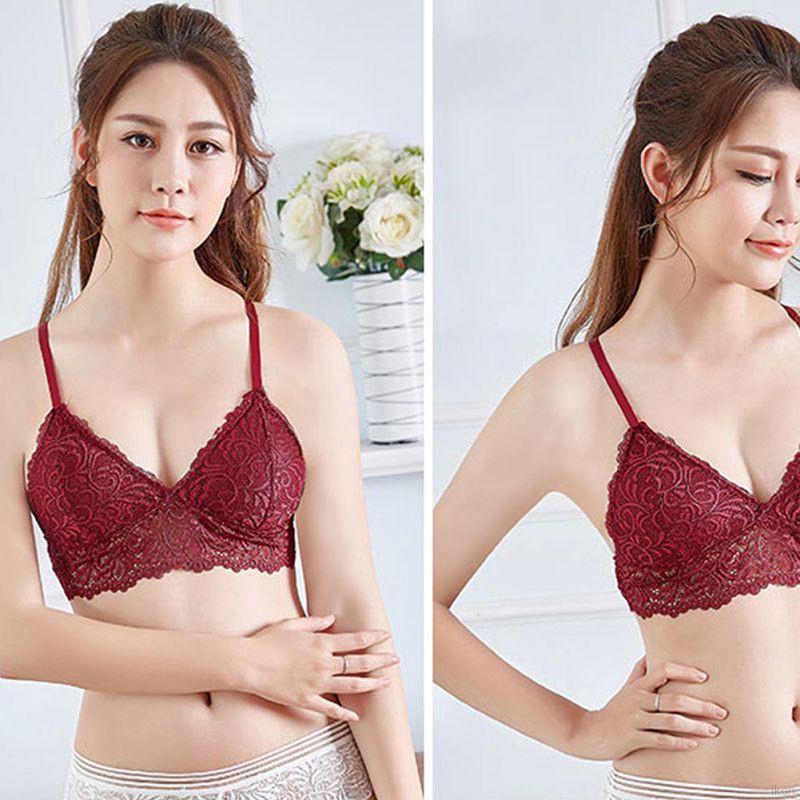 Áo ngực chất liệu cotton mềm phối ren hoa xuyên thấu gợi cảm cho nữ
