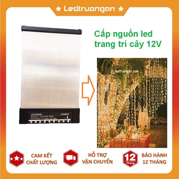Nguồn led nhôm chống nước, nguồn camera 12V - 5A, 17A, 25A, 33A, 41A, 50A