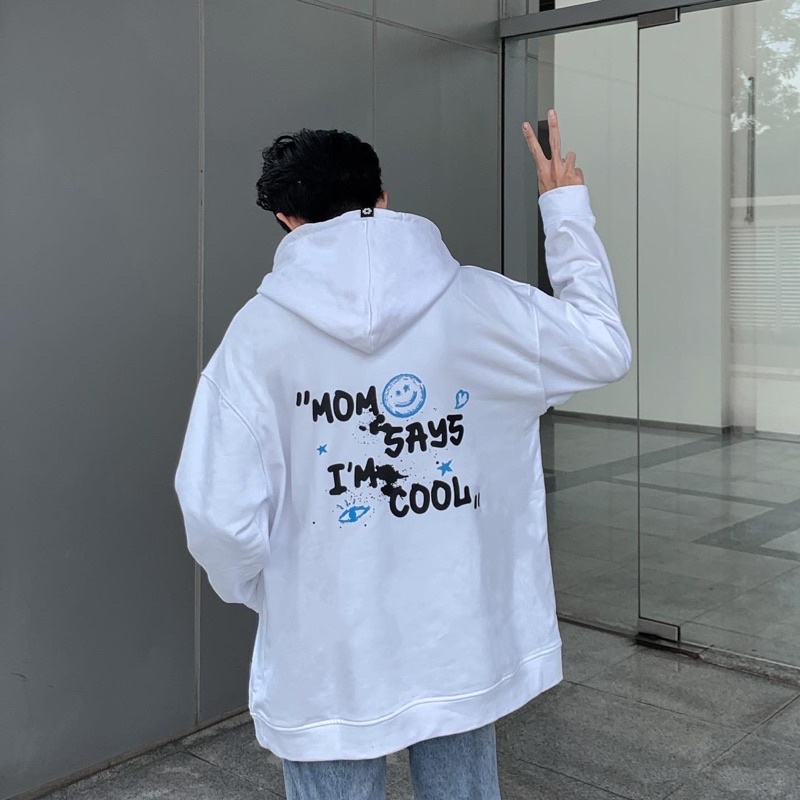 Áo Khoác MOM SAYS I'M COOL- Hoodie- Local Brand Unisex- SMILE | BigBuy360 - bigbuy360.vn