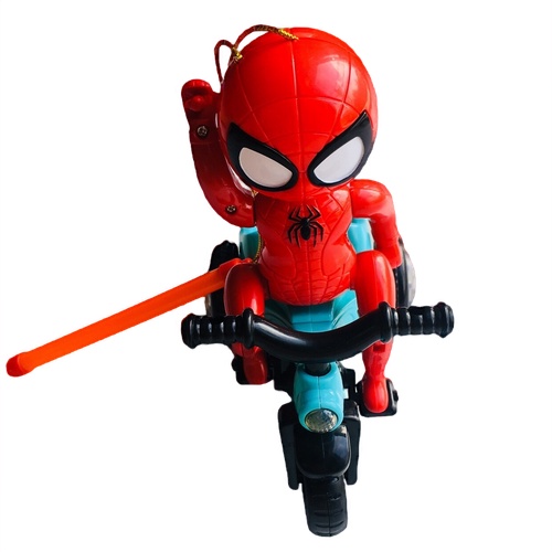 Lồng đèn trung thu người nhện spiderman lái xe có đèn và nhạc cho bé mã 143a
